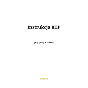 Instrukcja BHP przy pracy w hałasie